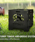 20 Inch Portable Wood Burning Fire Pit Collapsible For Camping And Backyard Use Tailgate Ready Ultra Compact Easy Assembly