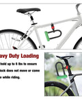 Beefed-Up U Lock Holder Clamp for heavy duty bike locks on a bike's frame, showing secure fit and rattle-free design.