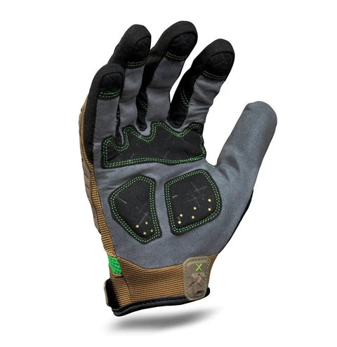 Exo Motor Impact Glove For Heavy Duty Work With TPR Impact Protection And Anti Vibration Palm Pads Brown Size XL 1 Pair