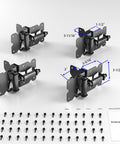 Vinyl Fence Gate Hardware Kit Matte Black For Double Gates Includes Four Hinges One Latch And One Drop Rod All In One Beast Setup