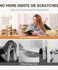 100 Piece Felt Cabinet Door Bumpers Self Adhesive Soft Close Absorb Impact And Reduce Noise 0.4 Inch Diameter 0.17 Inch Thick Nearly Invisible used on furniture to prevent wear and tear.