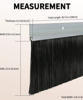 Eight Pack Door Brush Seal Kit with 2.5 Inch Bristles and 39.37 Inch Aluminum Bottom Seal, measurement details shown