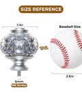 Top Notch Silver Curtain Rod Finials Replacement Ends For Drapery Rods That Fit One And Seven Eighths Inch Durable Metal Construction With A Sleek Translucent Finish To Elevate Your Window Decor And Give Your Space A Modern Casual Vibe. size reference with 2.5 in finial and M6 screw