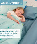 Skip The Worry With This Ultra Cozy Foam Bed Bumper That Anchors Toddler Squad Firmly Against Dangerous Nighttime Roll Outs While Granting Parents Unrestricted Access, toddler sleeping comfortably with soft bedding.