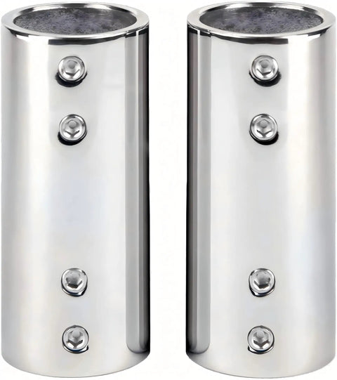 316 Stainless Steel Straight Pipe Fittings Connectors For Tubes And Pipes Boat Hardware 2 Pack Durable Easy Install Available