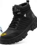 Waterproof Steel Toe Boots For Men 6 Inch Comfort Fit Work Boots With Tough As Nails Indestructible Steel Toe Lightweight Black