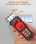 Rechargeable Moisture Meter With Five Modes Pinless 40mm Depth For Walls Floors And Ceilings Do It Yourself Friendly Non Destructive Moisture Testing In Concrete Cement Plaster And Wood, handheld on wall