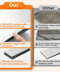 Comparison of 12 Piece Metal Shim Set For Leveling And Alignment, highlighting smooth surface, smooth edges, and anti-slip pads.