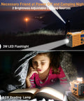 Prepper Ready Emergency Radio With NOAA Weather Alert 5000mAh Solar Hand Crank Portable AM FM Shortwave USB Charger Lighting