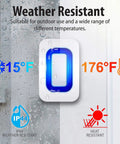 Wireless Door Chime And Driveway Alarm With Motion Sensor For Home And Business, weather-resistant feature in extreme temperatures