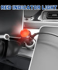 Ready To Roll 12 Volt Car Charger Adapter With Extra Long Power Cord Cable For Snailax Comfier Back Massage Cushion, showing red indicator light in the car.