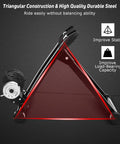 Indoor Bike Trainer Stand With Magnetic Flywheel For 26 To 28 Inch Road And Mountain Bikes showing triangular frame design