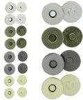 40 Sets Magnetic Snaps For Purses And Bags, 18mm Rustproof Fasteners Replacement Kit In 4 Colors, includes washers