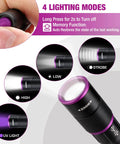 Four mode Rechargeable Pen Flashlight With UV And White Light 395nm Black Light Pen with clip detail and zoomable beam