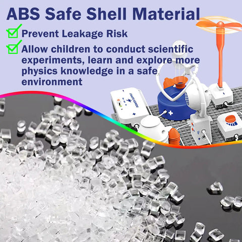 Hands On AI Powered Science Toy Set With Smart Voice Physics Circuits And Electronic Building Blocks For STEM Education 500 Plus Projects 66 Pieces Perfect Holiday And Birthday Gift For Kids Aged 3 And Up, ABS shell