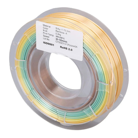 Silk Shiny PLA Filament 1.75Mm, 200G Spool, Fast Color Gradient Multicolor 3D Printer Material With Glossy Finish, Flows Smooth And Gonna Look Dope On All Your Custom 3D Printing Creations