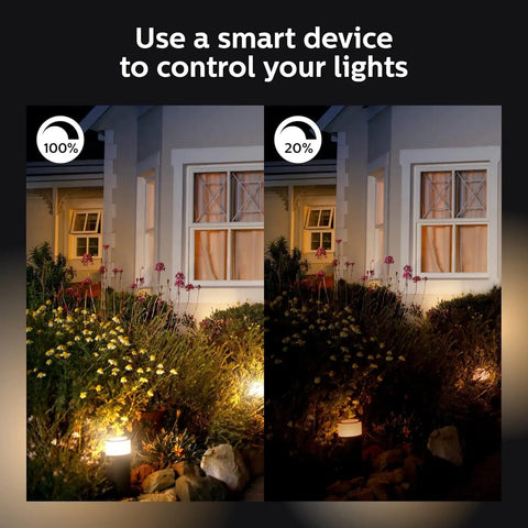 Hue Lucca White Outdoor Wall Light With Dusk To Dawn Sensor The No Brainer Smart Porch Lighting That Plays Nice With Alexa HomeKit And Google Assistant Requires Hue Hub Weatherproof Build Easy Voice And App Control brightness comparison