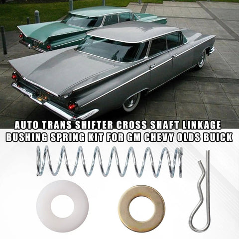 Transmission Shifter Lever Linkage Repair Kit For Chevy C10 GMC 3500 Buick Olds Pontiac 1967 To 1988 Direct Fit Plug And Play Replacement For Worn OEM Parts 1377083 1380549 15538092 Durable Metal And Rugged Plastic Construction, spring and bushing kit