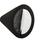 Piezo Trigger Cone For Electronic Drums 1.38x1.46 Inches Black Pack Of Five Durable Elastic Conduction Cones, side view.