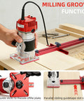 All In One Router Jig And Circle Cutting Guide For Woodworking 4 In 1 Milling Groove Bracket with adjustable guide setup