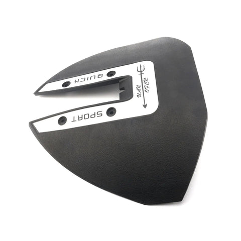 Universal Hydrofoil Stabilizer For 40 To 300 HP Outboard And Sterndrive Boats, Silver Finish, top view of stabilizer shape