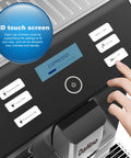 No Sweat Fully Automatic Espresso Machine One Touch Operation manual LCD touchscreen interface for cappuccino and latte.