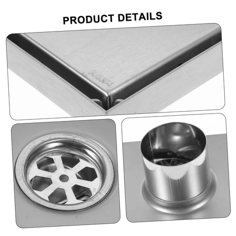 Heavy Duty Stainless Steel Shower Floor Drain Filter Top Shelf Hair Catcher Strainer silver mesh design and drain components