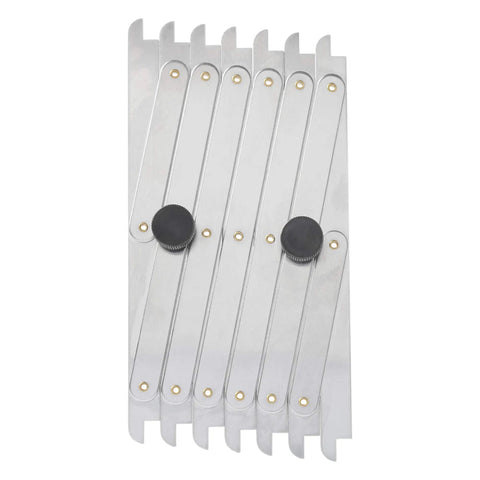 No Sweat Equidistant Measuring Tool For Dialing In Evenly Spaced Marks Smooth Sliding Measure 3.3 To 28 Inches, stainless steel design