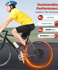 Cyclist on road bike with 48V 1000W Electric Bike Conversion Kit For 28 Inch To 29 Inch Rear Wheel With Hub Motor LCD Display and More