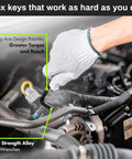 Beefy 5/32 Inch Ball End Hex Key Set used in engine maintenance, showing long arm design for high torque, CR-V steel.