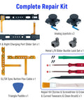Ultimate 18 In 1 Joy Con Repair Kit For Nintendo Switch Not For Switch 2 components displayed including tools and parts.