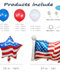 Red White Blue Balloon Garland Kit 131PCS Patriotic Party Supplies For Fourth Of July Independence Day DIY Arch USA Flag Star Balloons With Balloon Tools And Accessories components