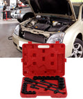 Get This Insane 21 Piece Deep Impact Socket Set With 3/4 And Two Inch Heads For Heavy Duty Vehicle Repair Jobs Making Mechanics Look Like Total Bosses Who Ace Every Tough Job Under The Hood Fast red case and black sockets for auto repair