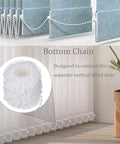 Vertical Blind Bottom Chain Kit 20 meters with 200 clips and 5 plastic chain connectors for 3.5 inch slats