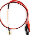 SMA Male To Double Alligator Clips Tester Cable RG316 50cm 19.5 Inches Lab Test Lead For Electrical Testing Red Dual Clip Cable