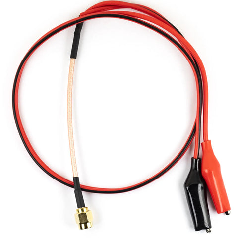 SMA Male To Double Alligator Clips Tester Cable RG316 50cm 19.5 Inches Lab Test Lead For Electrical Testing Red Dual Clip Cable