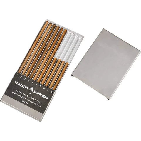 Aluminum Increment Core Holder With Sliding Cover For Field Forestry Sampling, Carries Ten Cores Up To Six And Three Quarters Inches