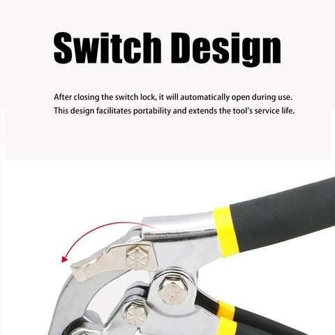 Beefy Pro Grade Sheet Metal Clamp With Manual Sealing And Bending Pliers Set Switch Lock Detail