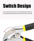 Switch design feature of Sheet Metal Bending Kit With Manual Sealing Device And Locking Switch Includes Straight And Curved Pliers