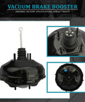 Badass Reliable Vacuum Power Brake Booster For Cadillac Escalade Chevy Silverado Gmc Sierra Trucks smooth black design with mounting details.