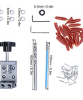 DIY Friendly 15 Degree Adjustable Oblique Pocket Hole Jig Kit With Clamp For Drawer Wardrobe Bed Assembly Aluminum Alloy