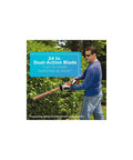 Person using 40V Max Cordless Hedge Trimmer With 24-Inch Dual-Action Blades Battery And Charger Included Low Vibration