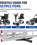 Beast Mode 1300Lbs Hitch Cargo Carrier With Ramp For Trucks And SUVs, versatile usage for wheelchairs, scooters, lawn mowers