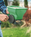 Hand Held Seed Spreader With 5 Gear Adjust 1.5L Capacity Easy One Handed Sowing Tool For Gardens And Lawns Even Fertilizer