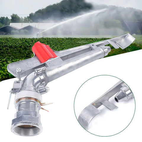 2 Inch Double Nozzle Swinging Sprinkler With 360 Degree Rotatable Arm For Large Area Irrigation 164 Ft Radius