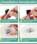 Installation steps for 48 Pack Self Adhesive Caster Wheels for Kitchen Appliances and Furniture, DIY Friendly.