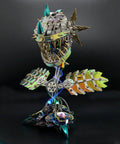 3D Metal Puzzle Kit For Adults Hands-On Can-nibal Flower Mechanical Assembly Model Chom-per Build Jigsaw Craft Brain Teaser Noisy But Fun Desk Decor Gift 770 Plus Pieces For Halloween Premium Stainless Steel Copper Alloy Construction Durable Office, front view