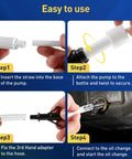Step by step guide for using Heavy Duty Fluid Transfer Pump For 28 MM Quart Bottles With Flex Hose And Dual Tubes.