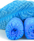 Slip Resistant Disposable Boot And Shoe Covers Blue Large 50 Pairs Pack Pro Grade Heavy Duty Non Woven 35G Easy Slip On