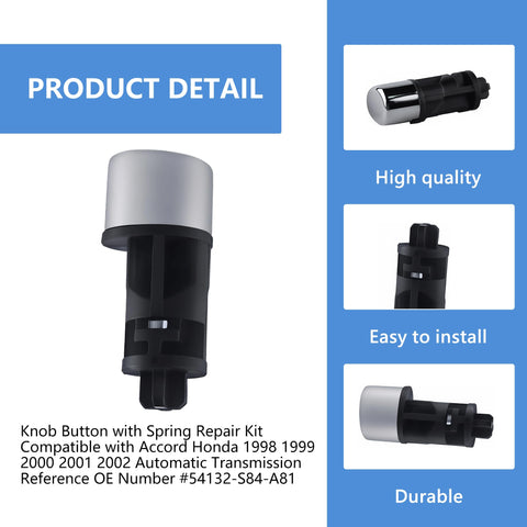 Honda Accord Shift Knob Button Repair Kit With Spring For Automatic Transmissions Upgrade Your Ride With Durable Plastic And Metal Button Handle Fits 1998 1999 2000 2001 2002 DX LX EX 2.3L 3.0L product detail